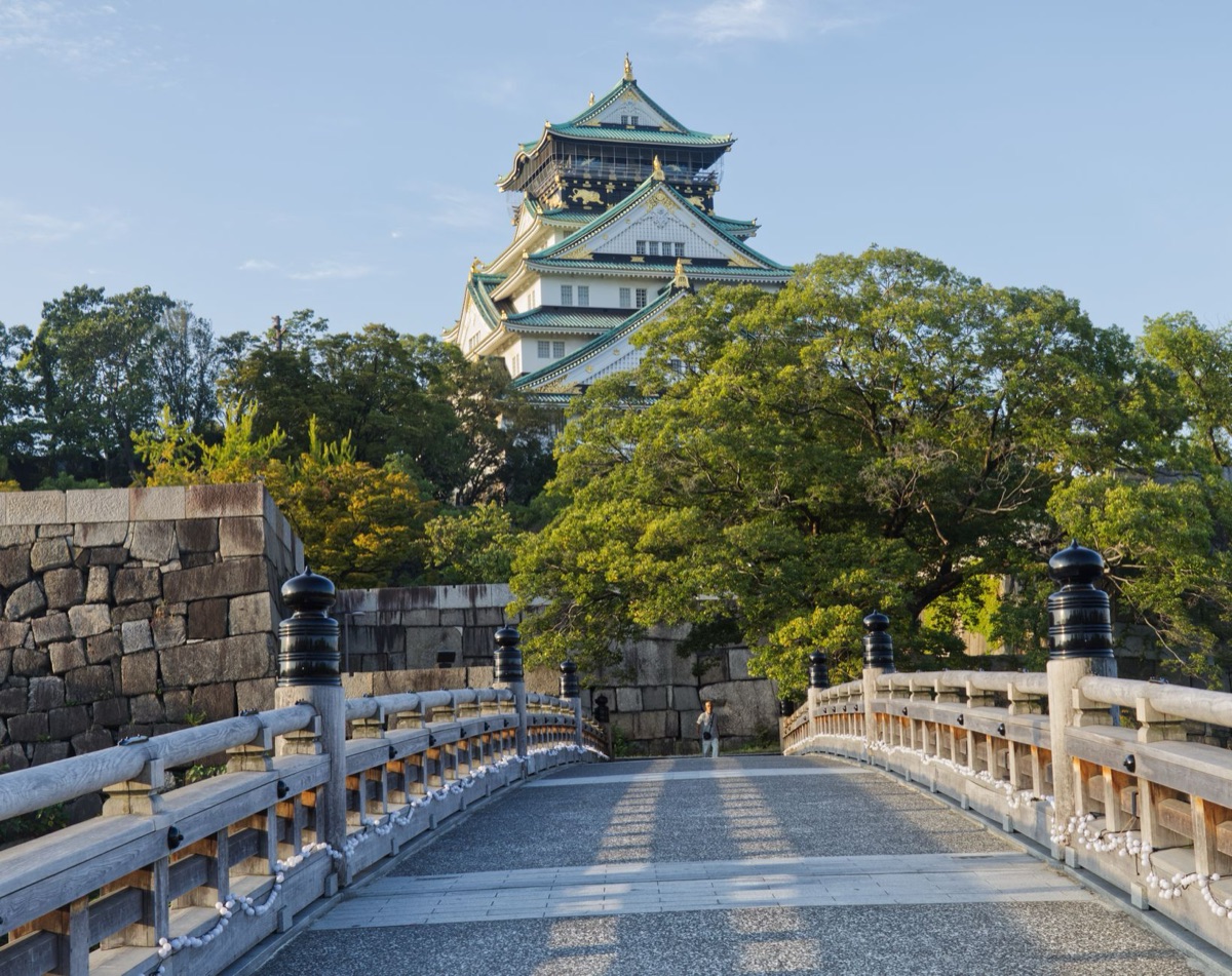 Jardin traditionnel à côté du Château d'Osaka