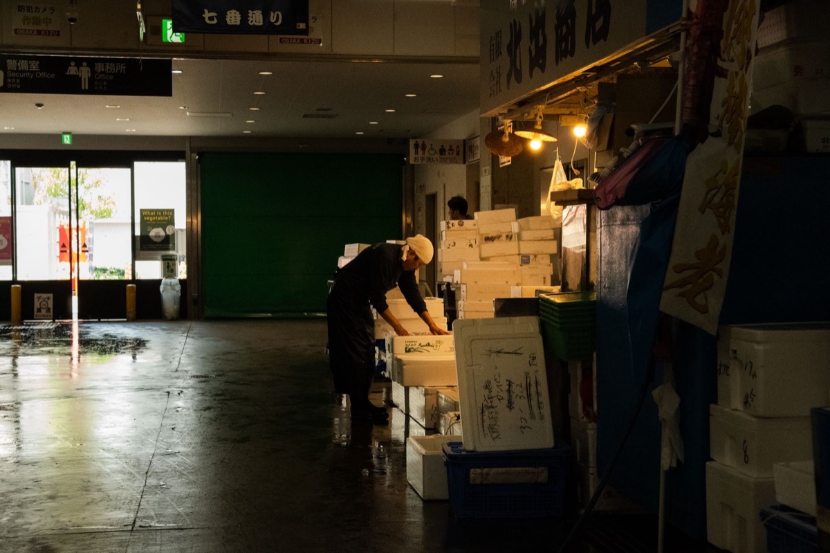 Osaka kushikatsu vendor at market