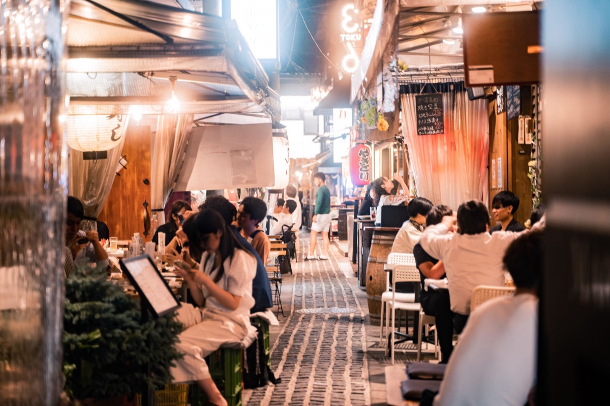 Dotonbori street with food vendors