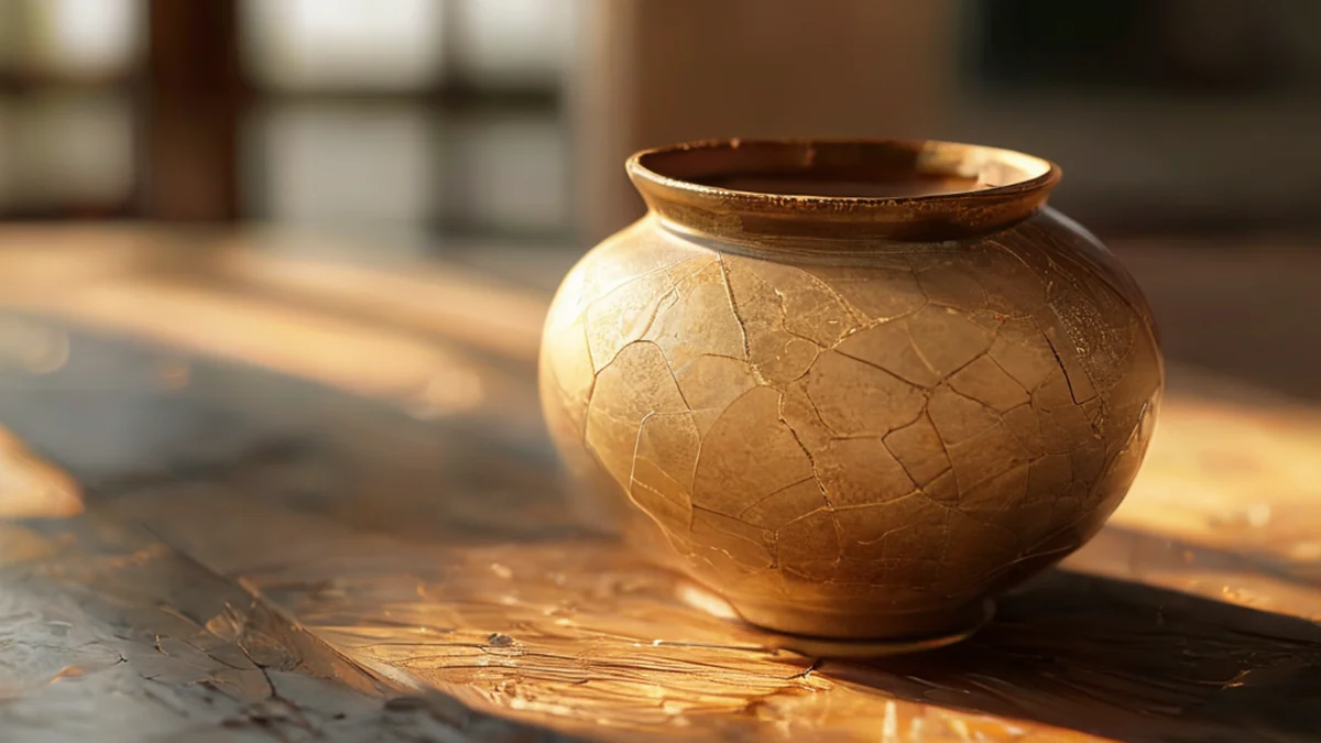 Ritual Koto Kintsugi: Repairing broken pottery with gold and mindfulness.