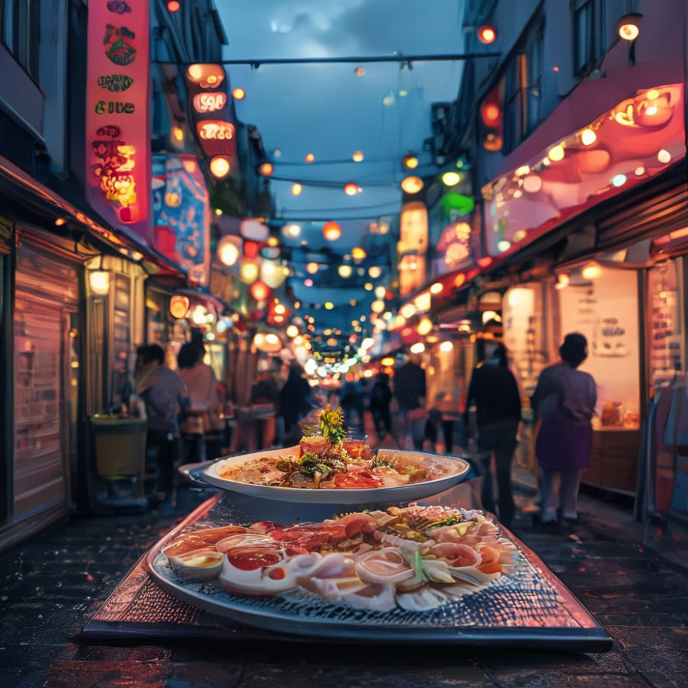 Il love Osaka: Dotonbori food street with vibrant street vendors and colorful food stalls