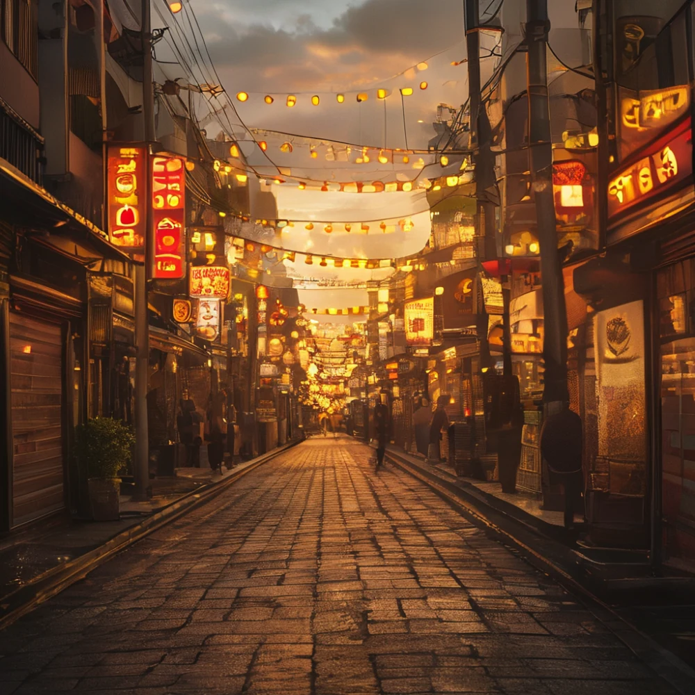 Dotonbori street with glowing signs