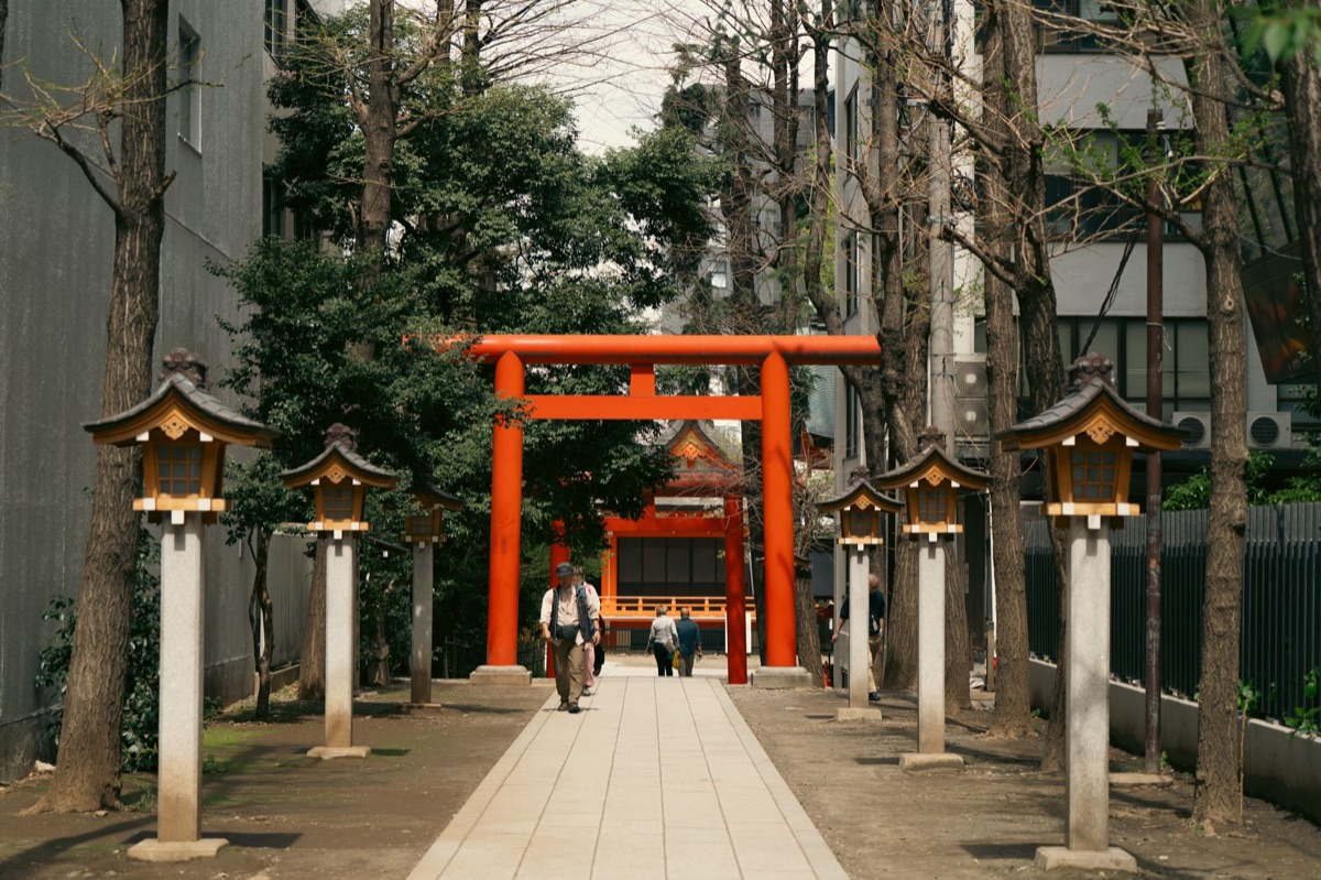 Osaka shrine courtyard