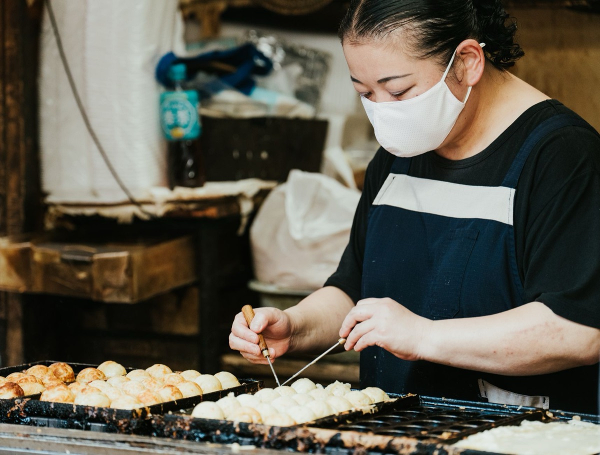 Osaka street food vendor