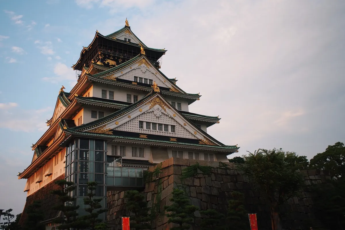 castle, building, roof, traditional, architecture, osaka, japan, asia, osaka, japan, japan, japan, japan, japan
